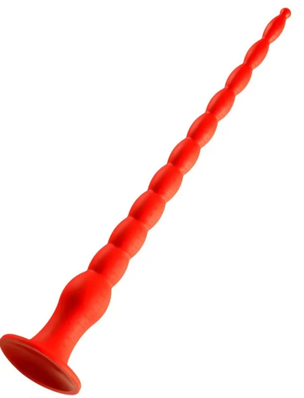 Langer Dildo Stretch Worm Nr. 4 – 50 x 5.2cm Rot