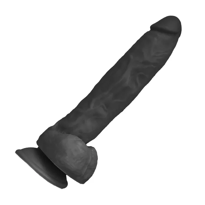 Langer Naturdildo „Long-Lover“ mit Saugnapf Schwarz 30 cm