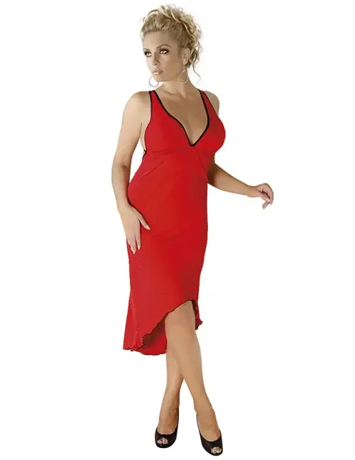 langes Kleid M/1073 rot