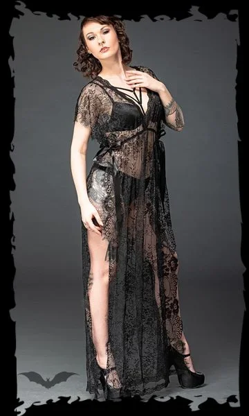 Langes Spitzen-Negligee