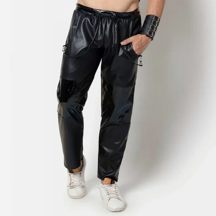 Lässige Kunstleder Hose