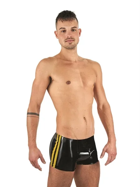 Latex Badehose schwarz/gelb