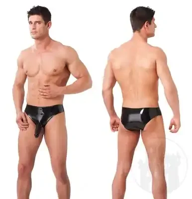 Latex Herrenslip mit Penisrohr