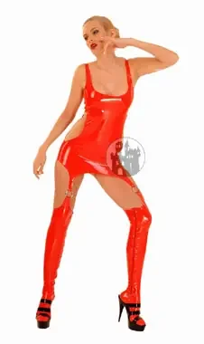 Latex Overall mit Strümpfen