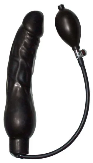 Latex Pump-Dildo (23 cm, Ø 4-10 cm)