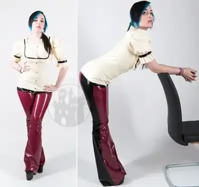 Latex Rüschenbluse