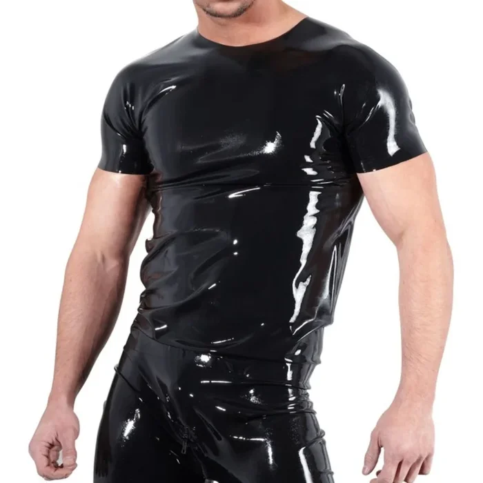 Latex-Shirt mit Rundhalsausschnitt, unisex
