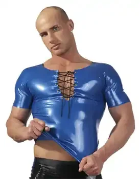Latex Shirt mit Schnürung