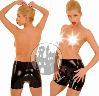 Latex Shorts mit Schritt-RV