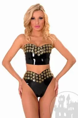 Latex Slip mit Latexpailletten