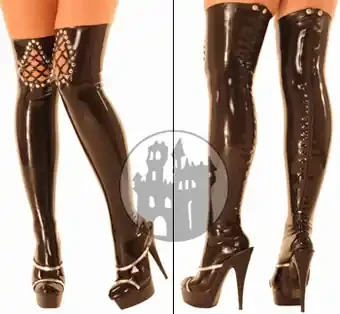 Latex Strümpfe mit Netzmuster