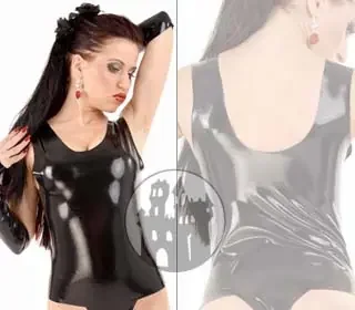 Latex Top mit breiten Trägern