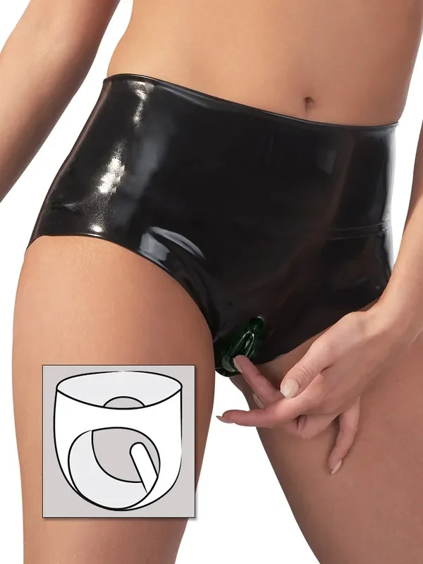 Latex-Vaginaslip, schwarz