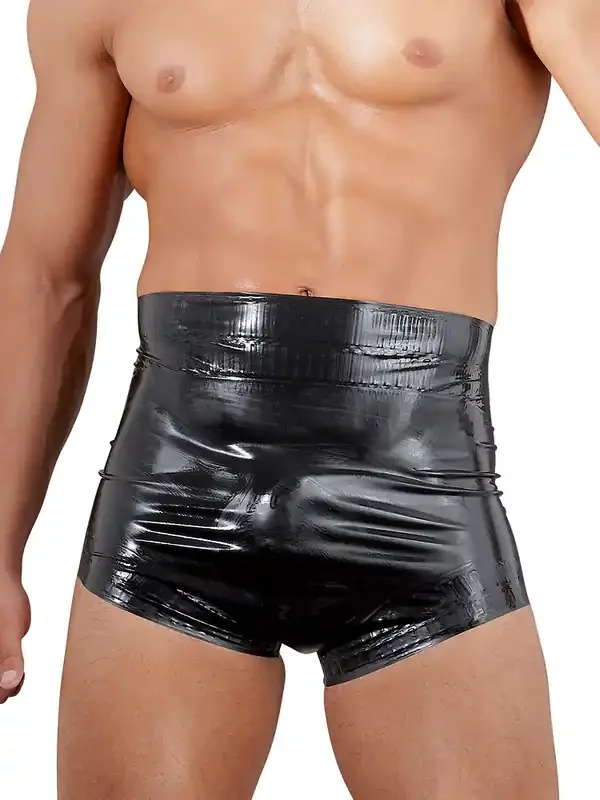 Latex-Windelslip, schwarz