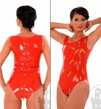 Latexbody mit ovalen Mustern