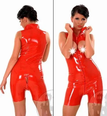 Latexplaysuit brustfrei