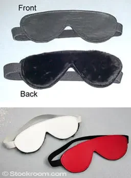 Leder Augenbinde mit Fleece-Fütterung