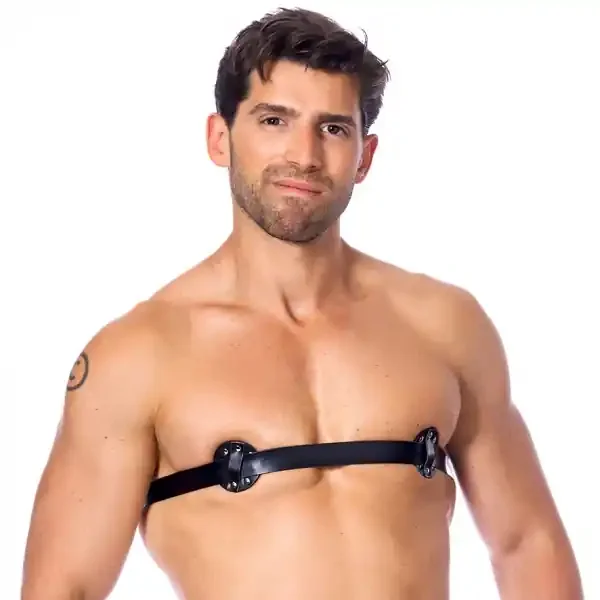 Leder Brustharness mit Innendornen – klein