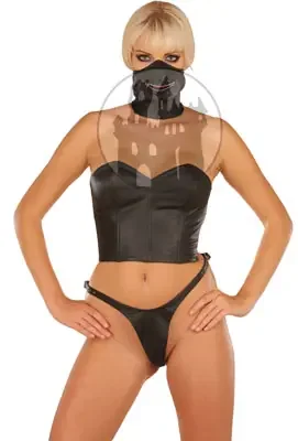Leder Damen Halbmaske