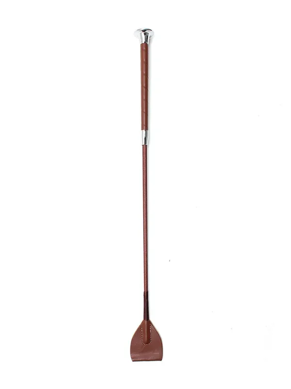 Leder-Gerte, braun/silber