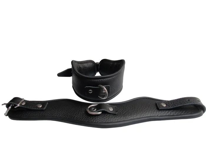 Leder Halsfessel Professional Wave Schwarz