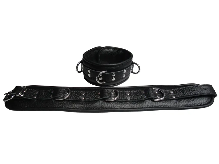 Leder Halsfessel Schwarz Professional