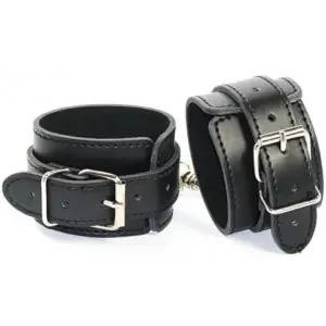 Leder-Handfesseln Schwarz