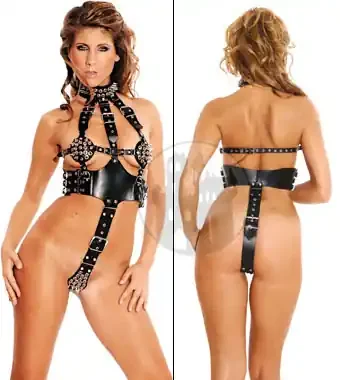Leder Harness mit Killernieten
