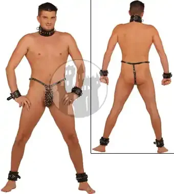 Leder Harness mit Peniskorb