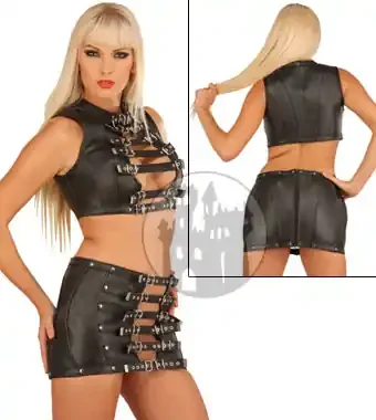 Leder Minirock