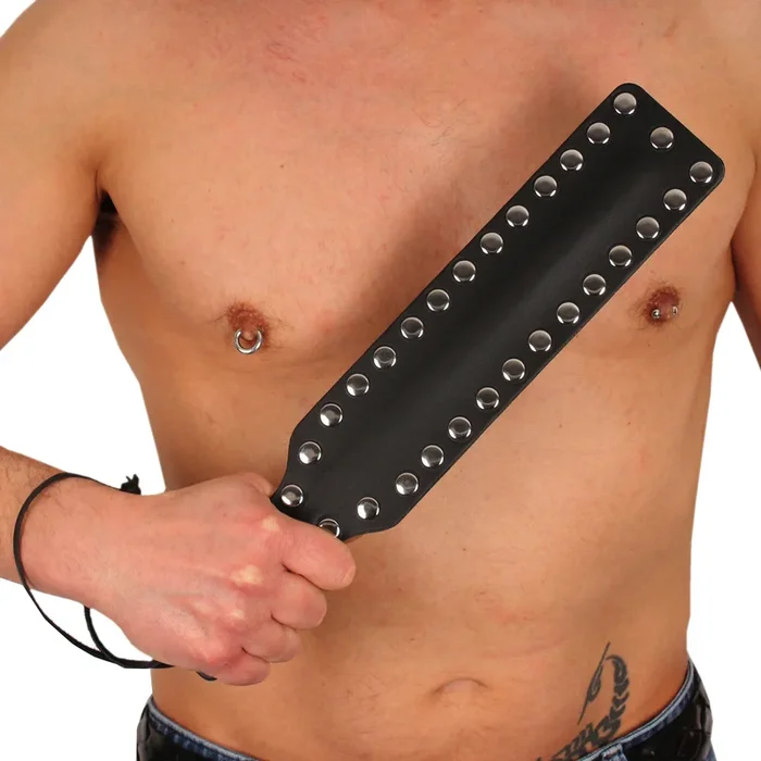 Leder Paddle mit Flachnieten
