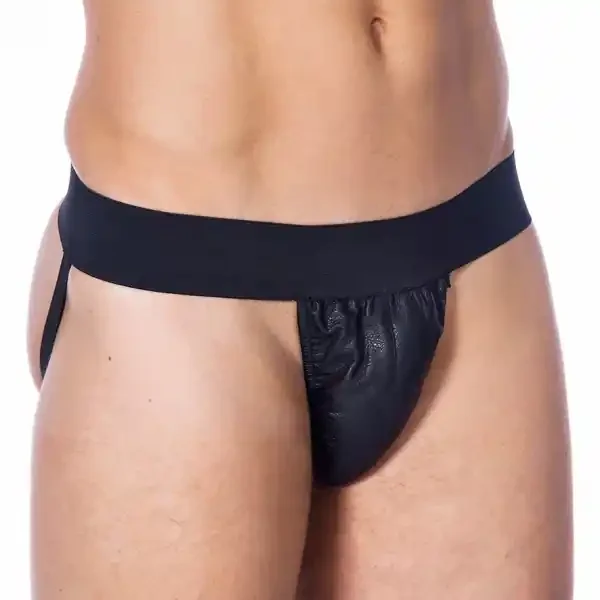 Leder Slip mit breitem Gummizug