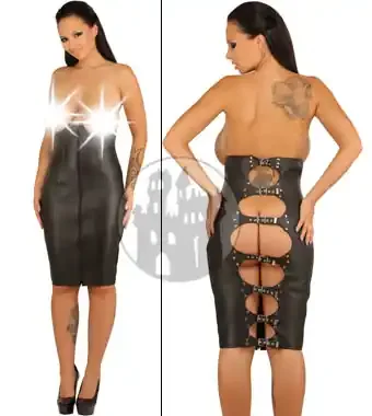 Leder Spanking Unterbrust Rock