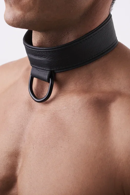 Lederhalsband ‚Soft‘ mit D-Ring