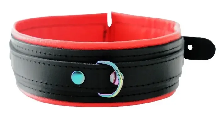 Lederhalsband Rainbow