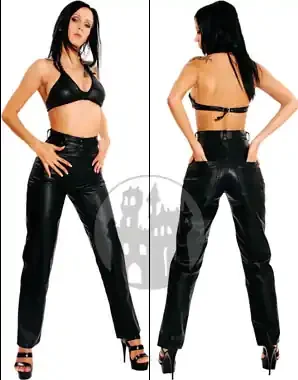Lederjeans