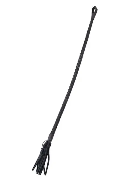 Lederpeitsche geflochten (70cm), schwarz
