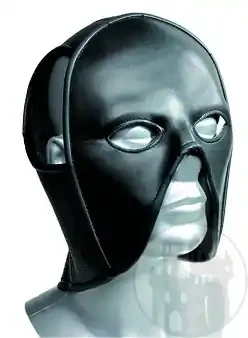 Lederteilmaske offen