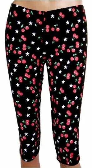 Leggings mit Kirschen und Sternen