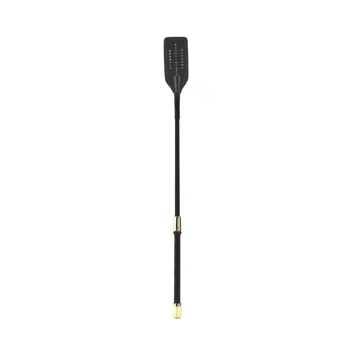 Liebe Seele Shining Girl – 18.7 Inch Rindsleder Reitgerte mit Strasssteinen