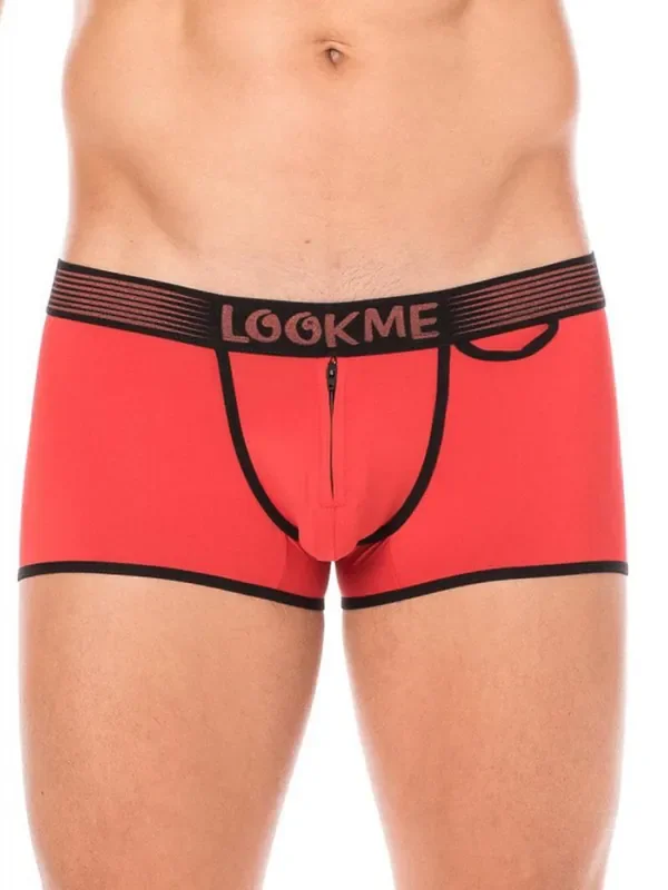 Look Me Funny Boxerpant, rot/schwarz