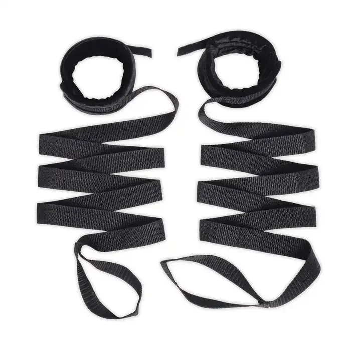 LUX FETISH 4-Teiliges Bondage Bett Strap & Flogger Set