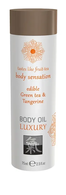 Luxus-Körperöl essbar – Grüner Tee und Mandarine
