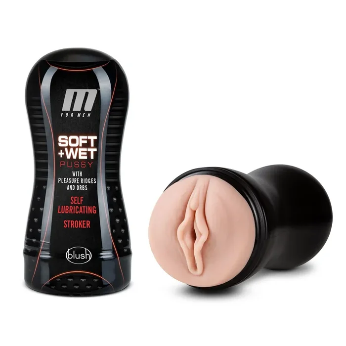 M for Men – Soft and Wet – Muschi mit Lustrippen und Lustkugeln – Selbstbef
