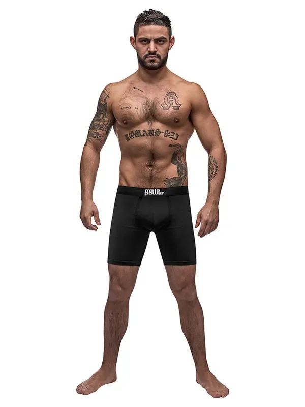 Male Power Black Nite Long Leg Short, schwarz