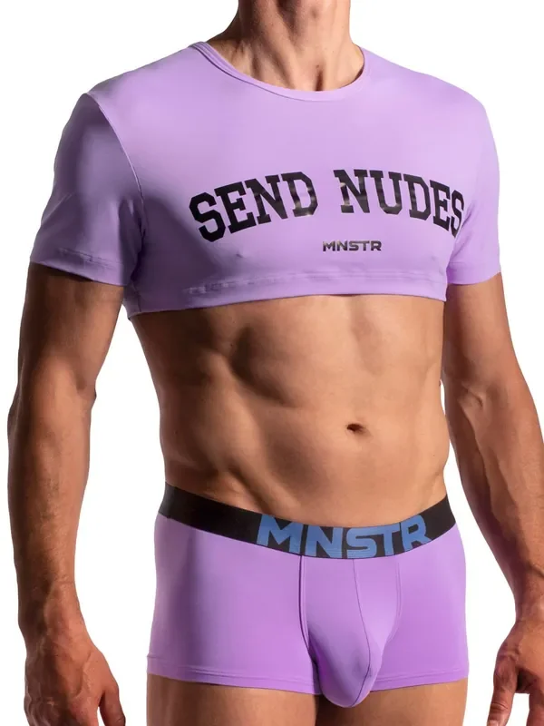 MANSTORE M2273 Cropped Shirt, lilac