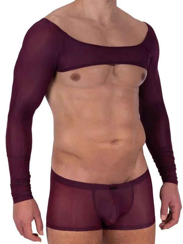 MANSTORE M2327 Shoulder Vest, burgundy