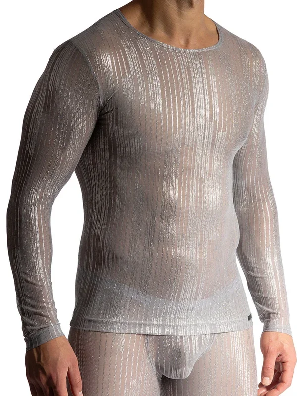 MANSTORE M2464: Long Sleeve, silber