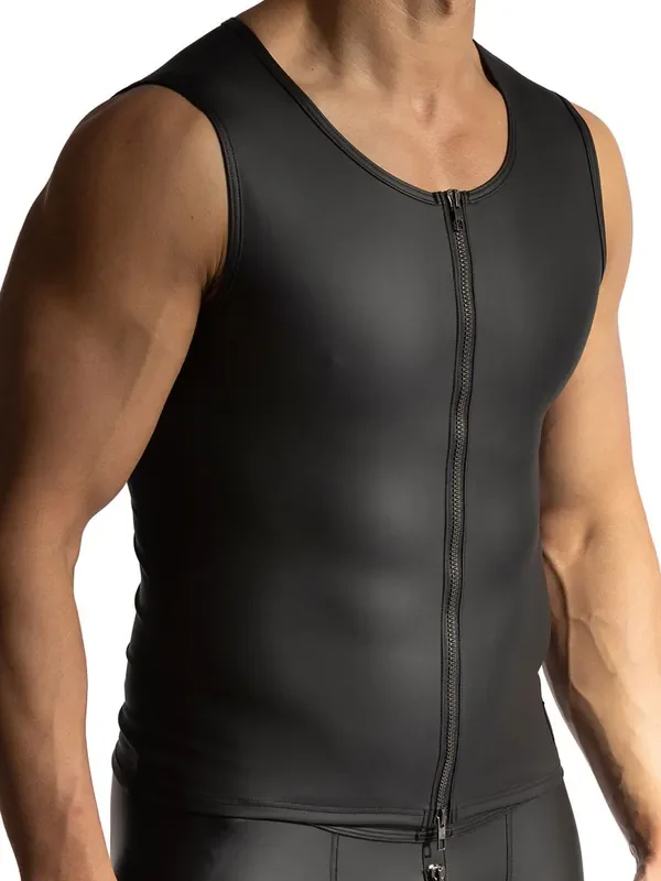 MANSTORE M2469 Zipped Vest, schwarz