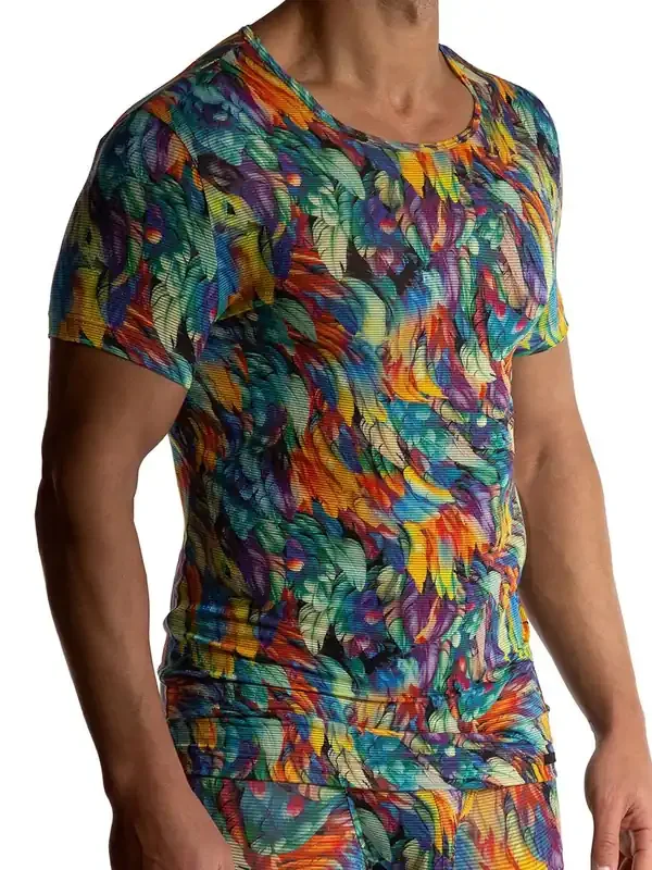 MANSTORE M2508 Casual Tee, feathers